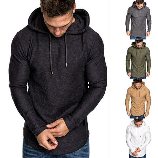 Men Hoodie Sweatshirt Casual Long Sleeve Slim Tops Gym T-shir Enfom Clothing