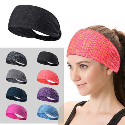 Men Women Sweat Sweatband Headband Yoga Gym Running Stretch Sports Head Band Random Color Enfom Clothing