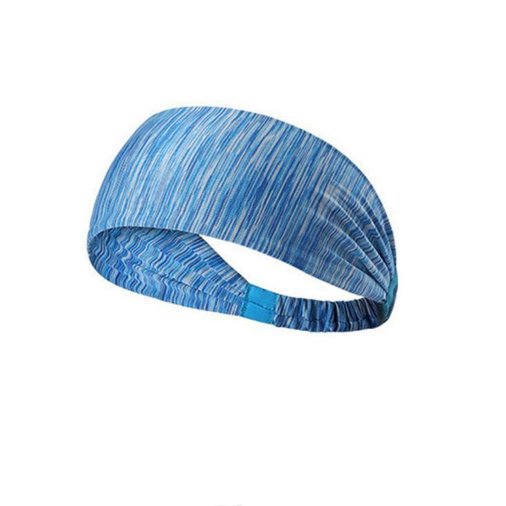 Men Women Sweat Sweatband Headband Yoga Gym Running Stretch Sports Head Band Random Color Enfom Clothing