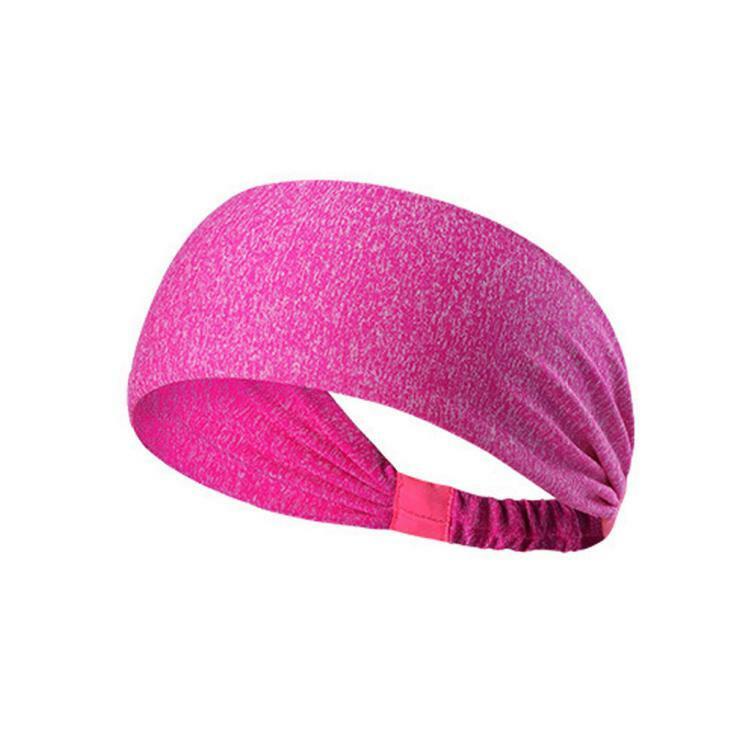 Men Women Sweat Sweatband Headband Yoga Gym Running Stretch Sports Head Band Random Color Enfom Clothing