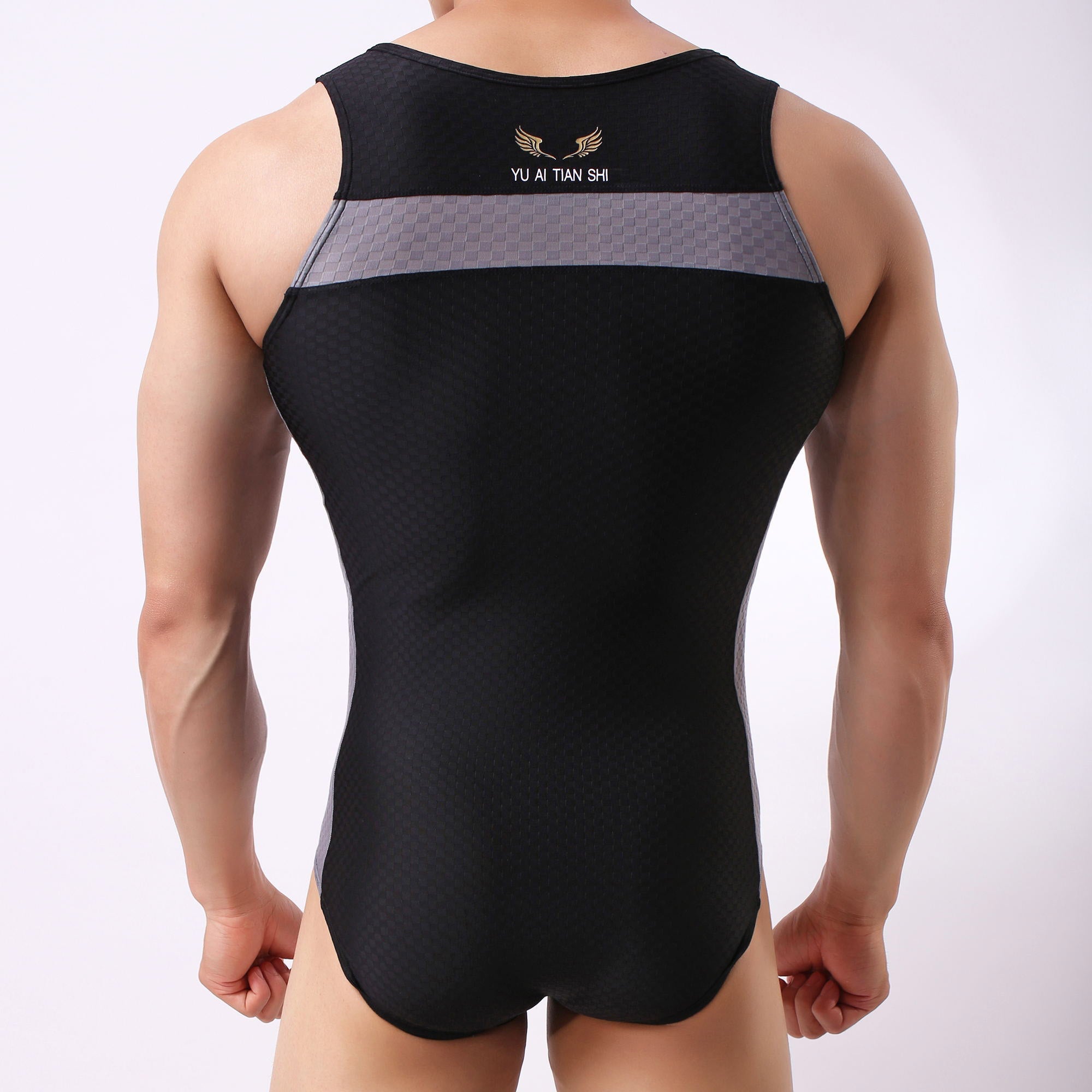 Men's Body Sculpting Nylon Sports Vest One Piece Underwear Bodysuit Enfom Clothing