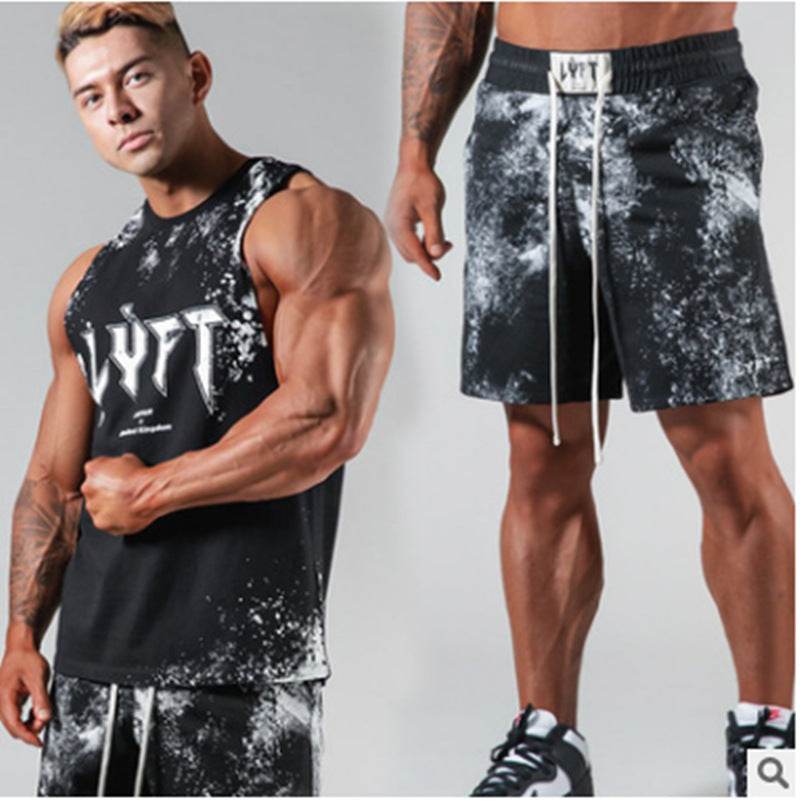 Men's Leisure Sports Fitness Short Sleeve Suit Enfom Clothing