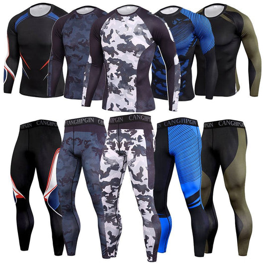 Men's PRO Tight Fitness Sports Training Suit Stretch Enfom Clothing