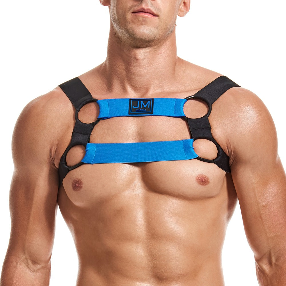 Men's Shoulder Strap Fitness Polyester Sports Muscle Enfom Clothing