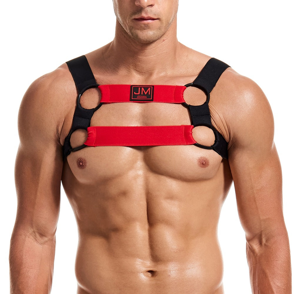 Men's Shoulder Strap Fitness Polyester Sports Muscle Enfom Clothing