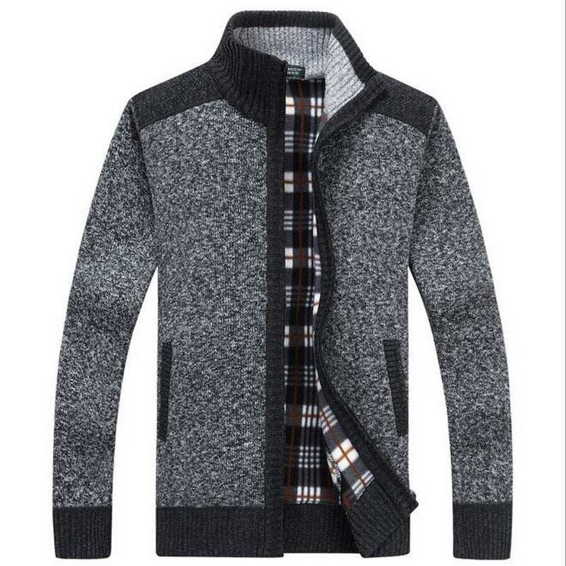 Men's Sweater Cardigan Jacket Stand Collar Loose Men's Cardigan Enfom Clothing