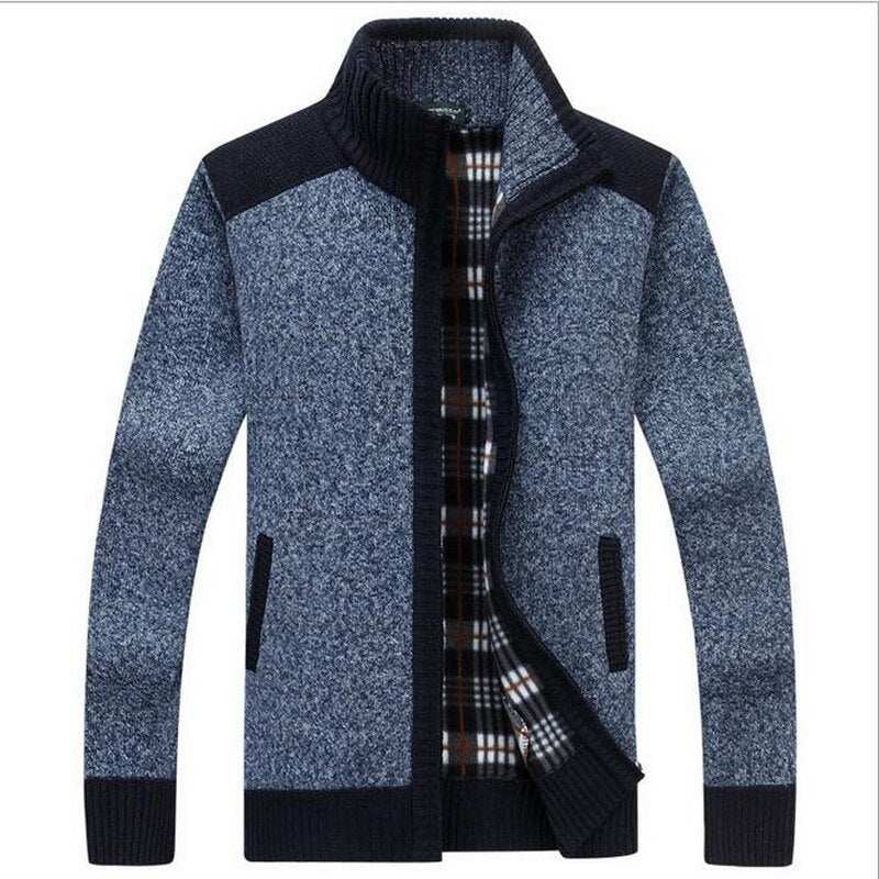 Men's Sweater Cardigan Jacket Stand Collar Loose Men's Cardigan Enfom Clothing