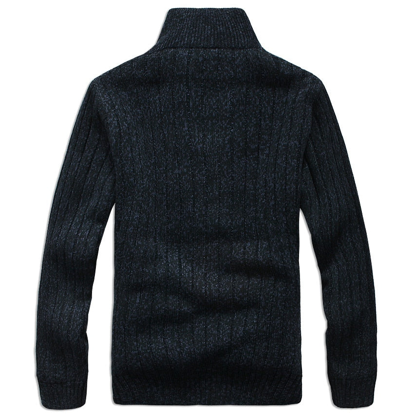 Men's Winter Sweater Male Clothes Thick Fleece Casual Cardigan Knitted Sweater for Men Coat Warm 2021 Enfom Clothing