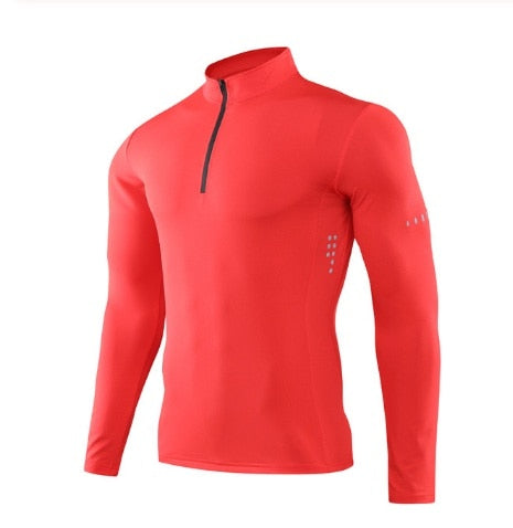 Mens Long Sleeve Running Autumn Bodybuilding Gym Top Workout Quick Drying Compression Jerseys Print Man Sports Jogging Shirts Enfom Clothing