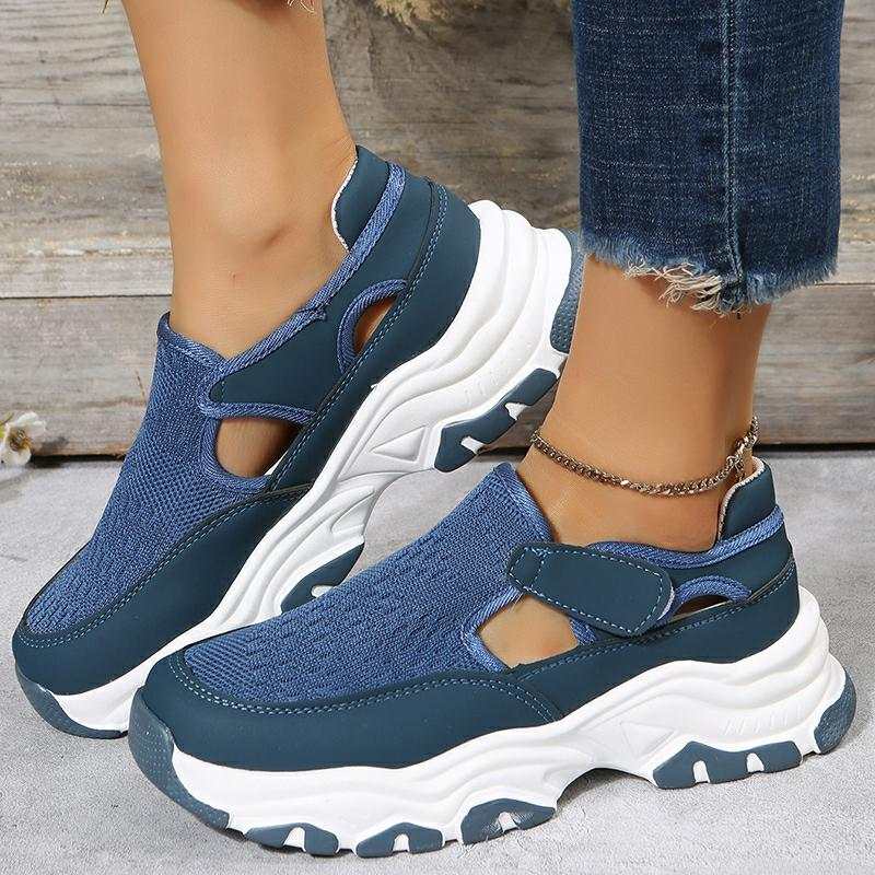 Mesh Sport Shoes Women Fashion Outdoor Flat Heel Round Toe Preppy Running Shoes Enfom Clothing