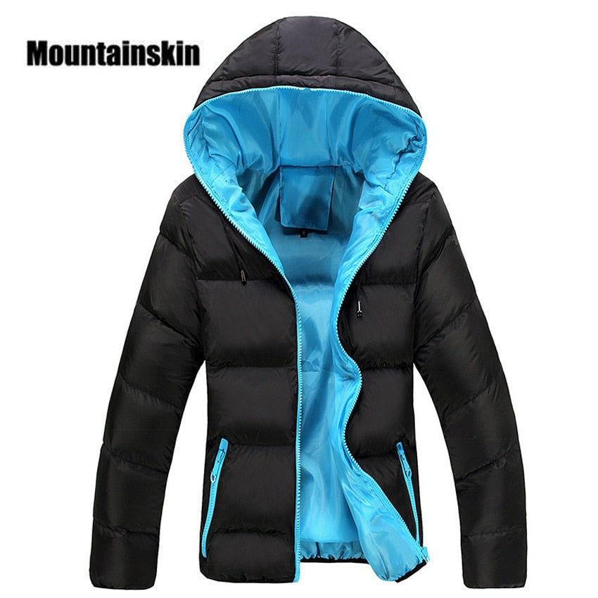 Mountainskin 5XL Men Winter Casual New Hooded Thick Padded Jacket Zipper Slim Men And Women Coats Men Parka Outwear Warm EDA020 Enfom Clothing