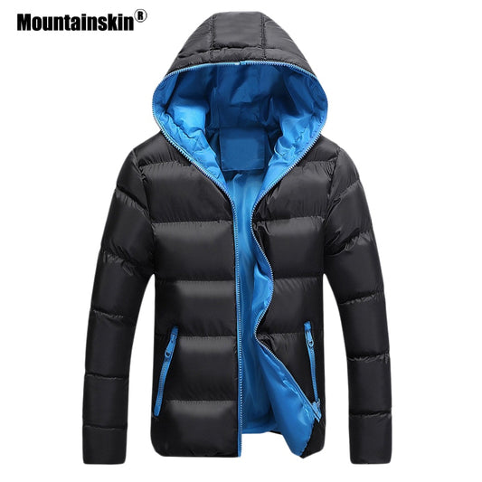 Mountainskin 5XL Men Winter Casual New Hooded Thick Padded Jacket Zipper Slim Men And Women Coats Men Parka Outwear Warm EDA020 Enfom Clothing