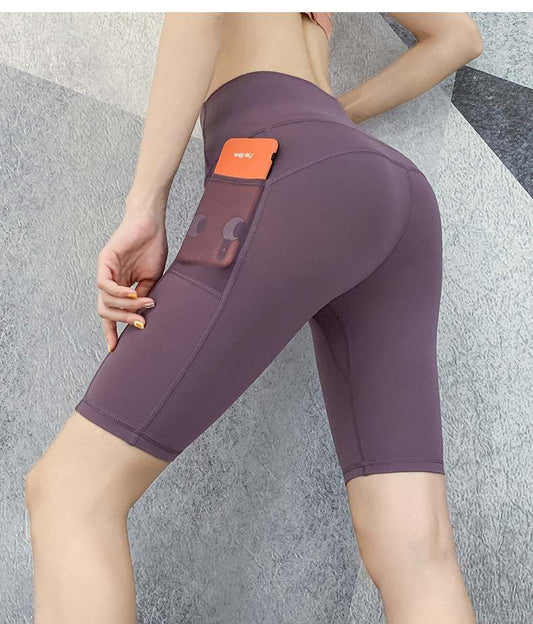 Movement Middle Pants Five Points Fitness Pants Peach Hip Lift Elasticity Tight Yoga Quick Dry High Waist Run Shorts Enfom Clothing