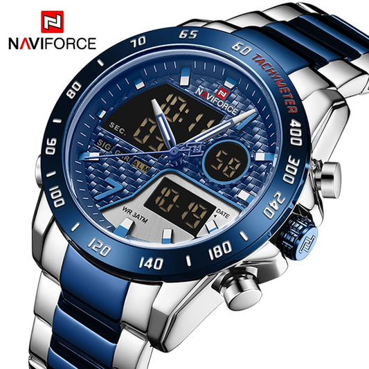 NAVIFORCE Men Digital Watch Luxury Sport Quartz Mens Wristwatches Waterproof Military Luminous Clock Relogio Masculino Enfom Clothing