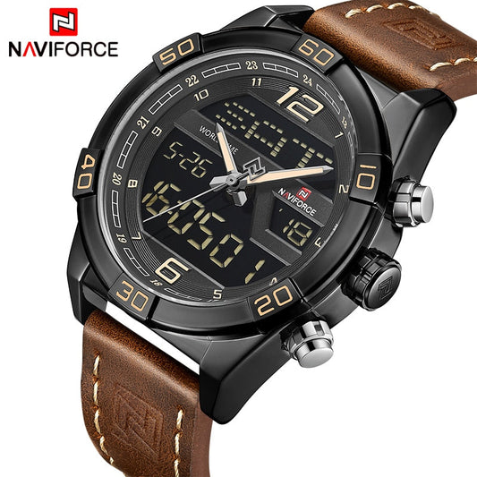 NAVIFORCE Top Luxury Brand Sport Watches Men Fashion Casual Digital Quartz Wristwatches Male Military Clock Relogio Masculino Enfom Clothing