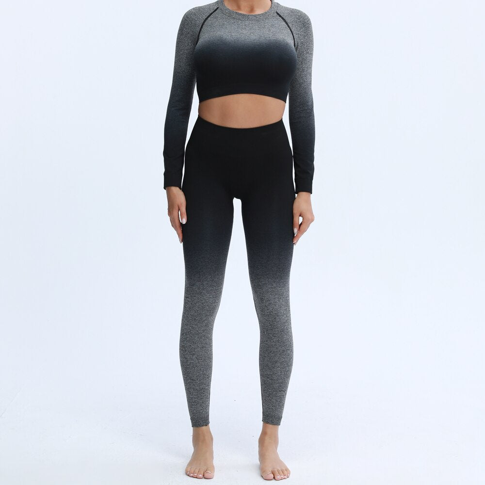 Nepoagym Women New Long Sleeve Cropped Top Compression Workout Shirts Soft Yoga Tops for Sport Fitness Enfom Clothing