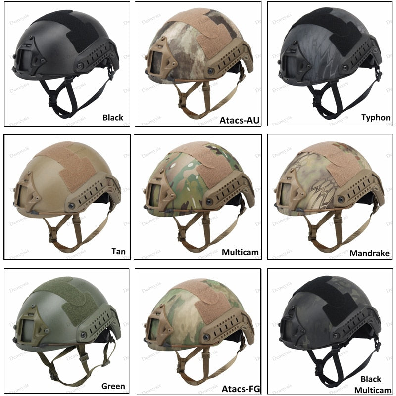 New FAST Helmet Airsoft MH Camouflage Tactical Helmets ABS Sport Outdoor Tactical Helmet Enfom Clothing