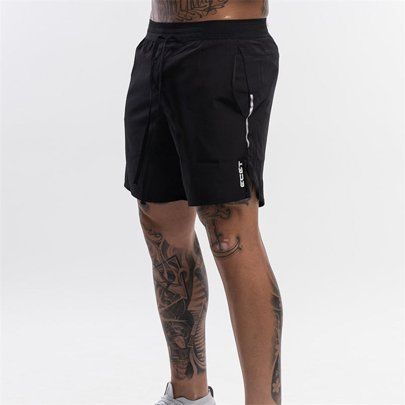 New Men Fitness Bodybuilding Shorts Man Summer Gyms Workout Male Breathable Quick Dry Sportswear Jogger Beach Short Pants Enfom Clothing