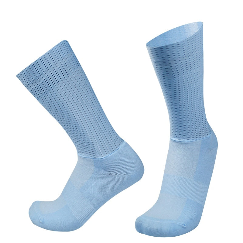 New Pro Team Aero Socks Anti Slip Silicone Cycling Socks Men Bicycle Sport Running Bike Socks Calcetines Ciclismo Enfom Clothing