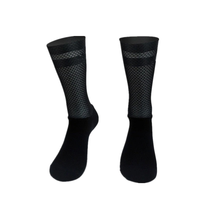 New Pro Team Aero Socks Anti Slip Silicone Cycling Socks Men Bicycle Sport Running Bike Socks Calcetines Ciclismo Enfom Clothing