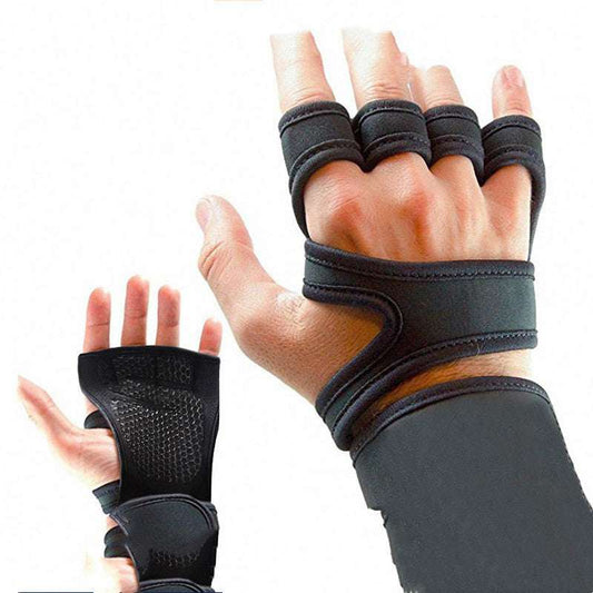 New Sports Half Finger Gloves Non-slip Silicone Palm Protection Fitness Equipment Gloves Enfom Clothing