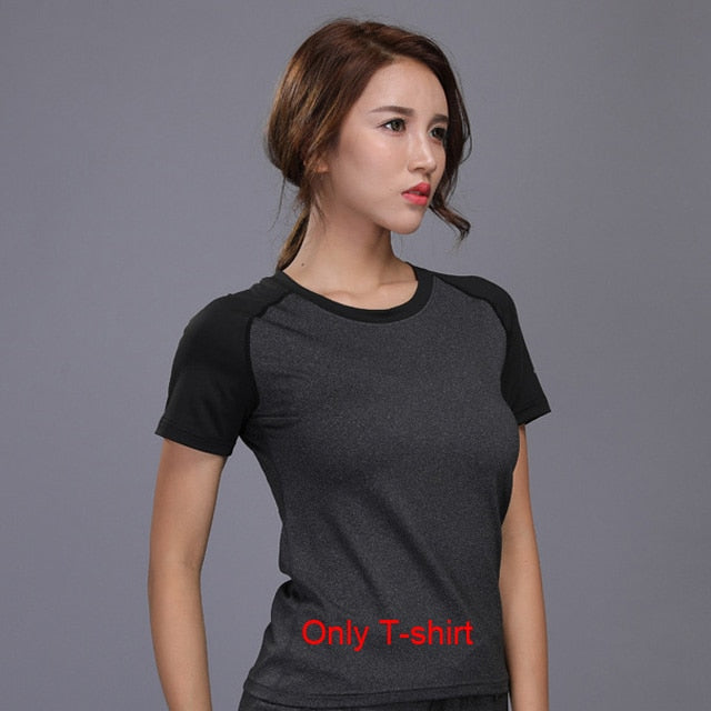 New Women&#39;s Sportswear For Yoga Sets Jogging Clothes Gym Workout Fitness Training Sports T-Shirts Running Pants Leggings Suit Enfom Clothing