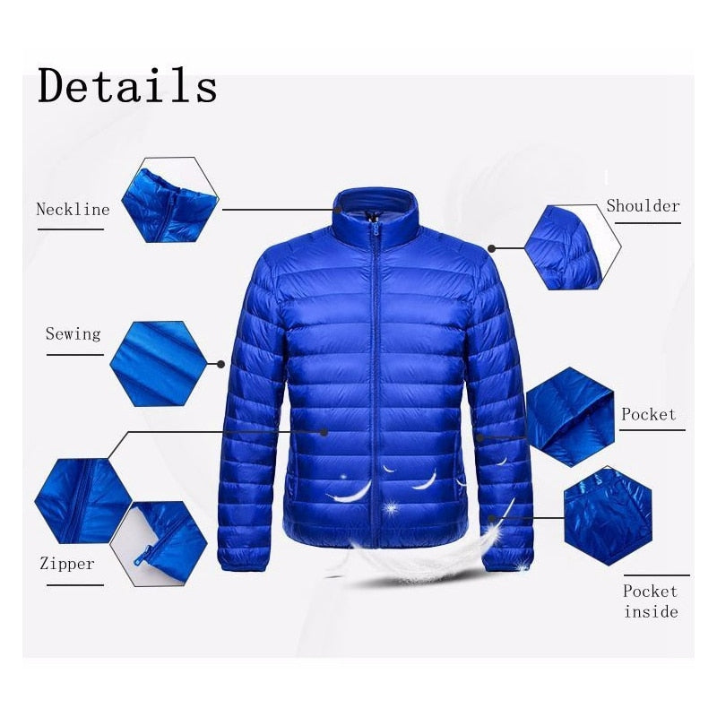 NewBang Brand Winter Men's Down Jacket Ultra Light Down Jacket Men Windbreaker Feather Jacket Man Lightweight Portable Warm Coat Enfom Clothing