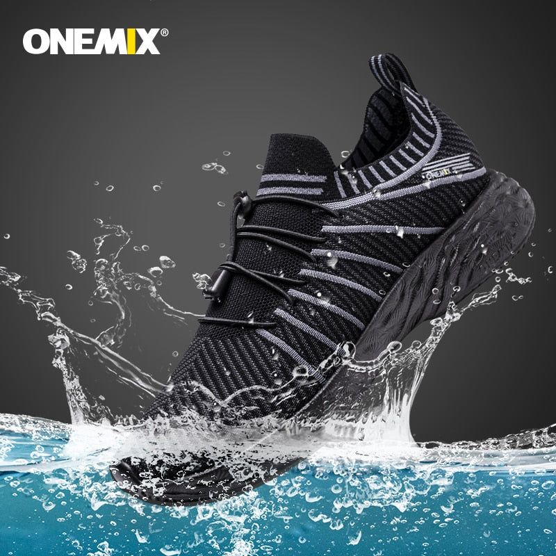 ONEMIX top sale waterproof Casual Sport Shoes Summer Ultralight Elastic Running Sneakers Training Tennis Shoes Enfom Clothing