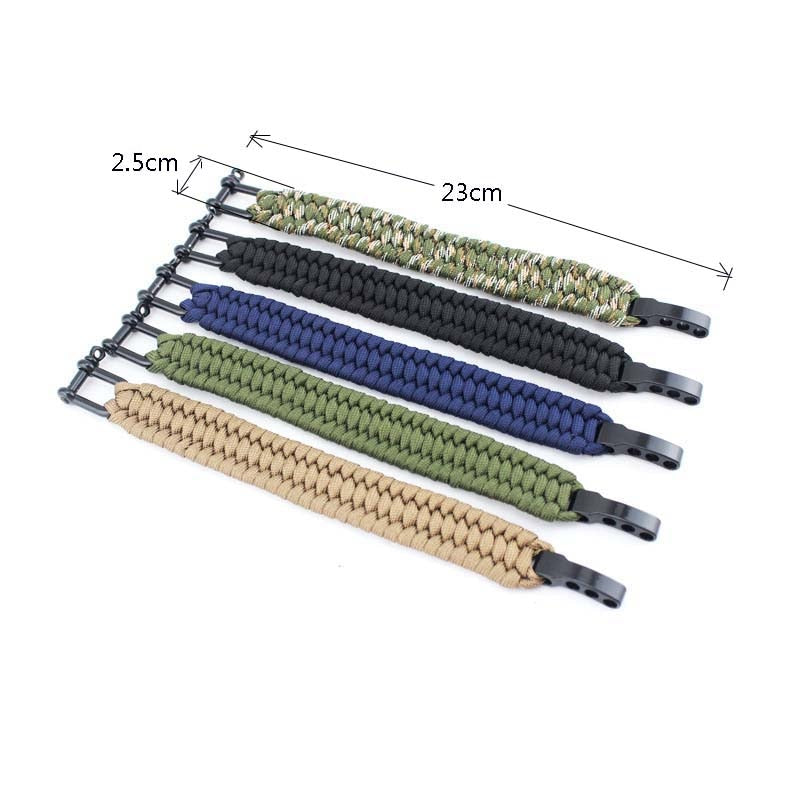 Outdoor Camping Survival Bracelet Men Climbing Sport Parachute Cord Adjustable Stainless steel Buckle Friendship Bracelets Male Enfom Clothing