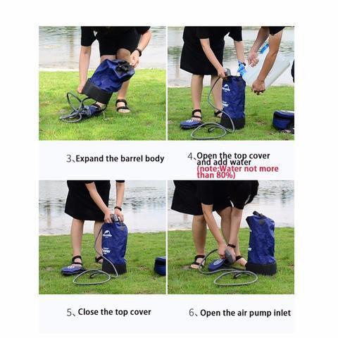 Outdoor Shower Bag Camping Folding Shower Enfom Clothing