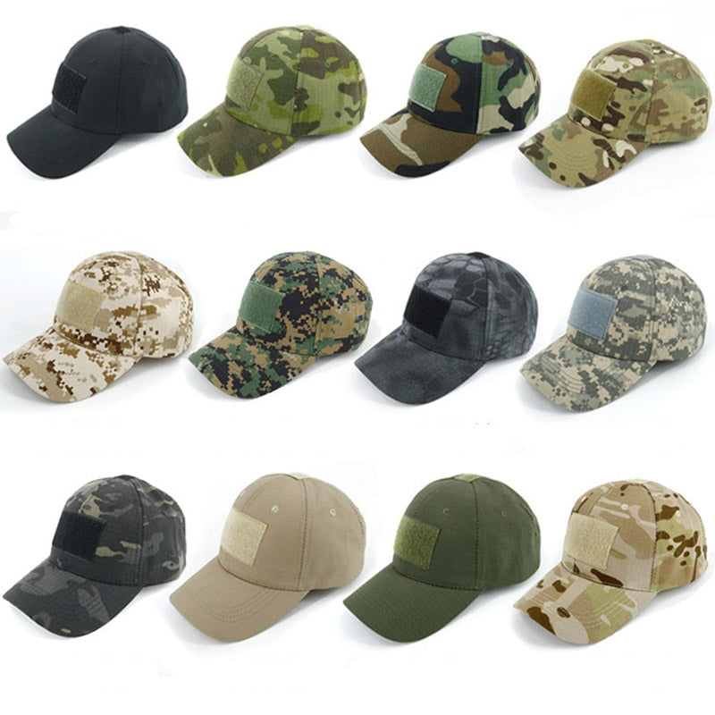 Outdoor Sport Caps Camouflage Hat Baseball Caps Simplicity Tactical Military Army Camo Hunting Cap Hats Adult Cap Enfom Clothing