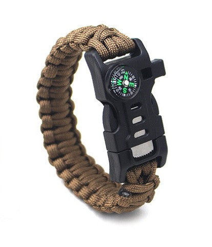 Outdoor Travel Equipment European And American Hot Sale Bracelet Round Handmade Parachute Cord Woven Survival Supplies Bracelet Enfom Clothing