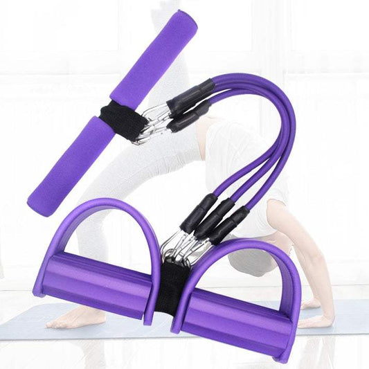 Pedal Tension Device Three Tube Removable Foot Stretch Rope Leg Crunches Tension Rope Enfom Clothing