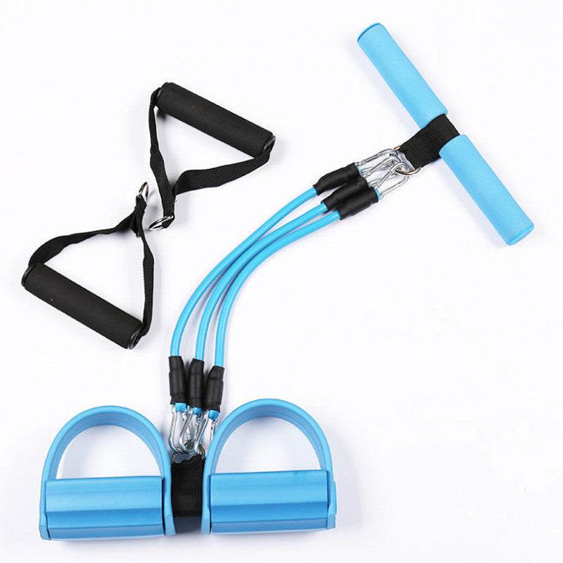 Pedal Tension Device Three Tube Removable Foot Stretch Rope Leg Crunches Tension Rope Enfom Clothing