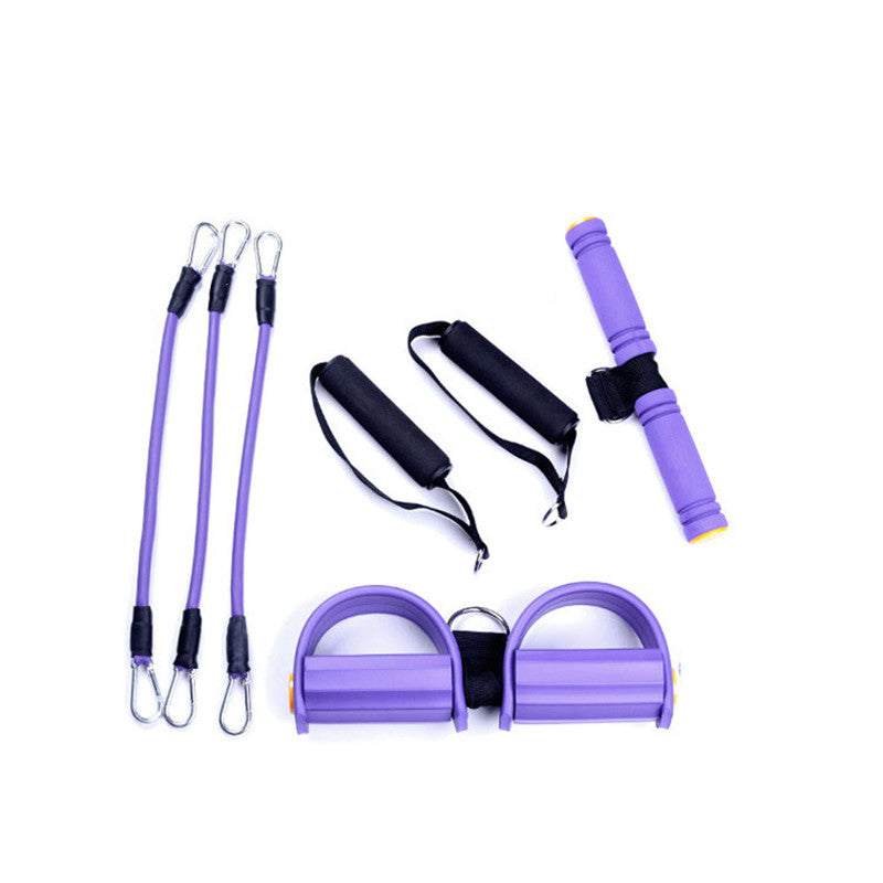 Pedal Tension Device Three Tube Removable Foot Stretch Rope Leg Crunches Tension Rope Enfom Clothing