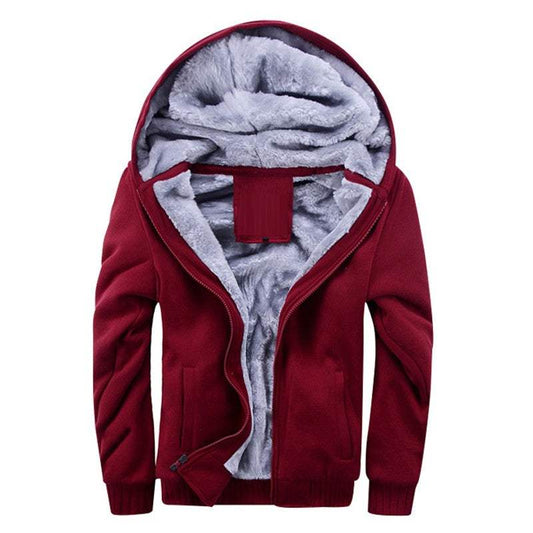 Plus Fleece Sweater Men S Casual Sport Fleece Hooded Jackets Enfom Clothing