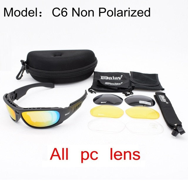 Polarized Military Sunglasses Airsoft Tactical Glasses UV400 War Game Outdoor Sport Hiking Shooting Glasses Enfom Clothing