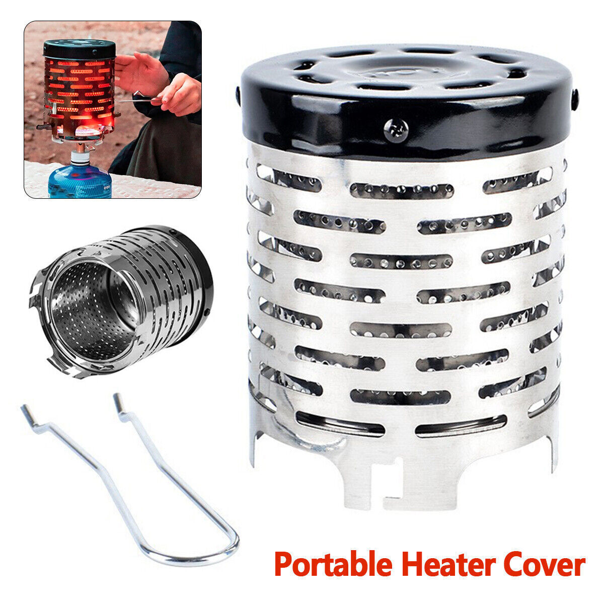 Portable Heater Cover Mini Warmer Outdoor Tent Heating Stove Camping Equipment Enfom Clothing