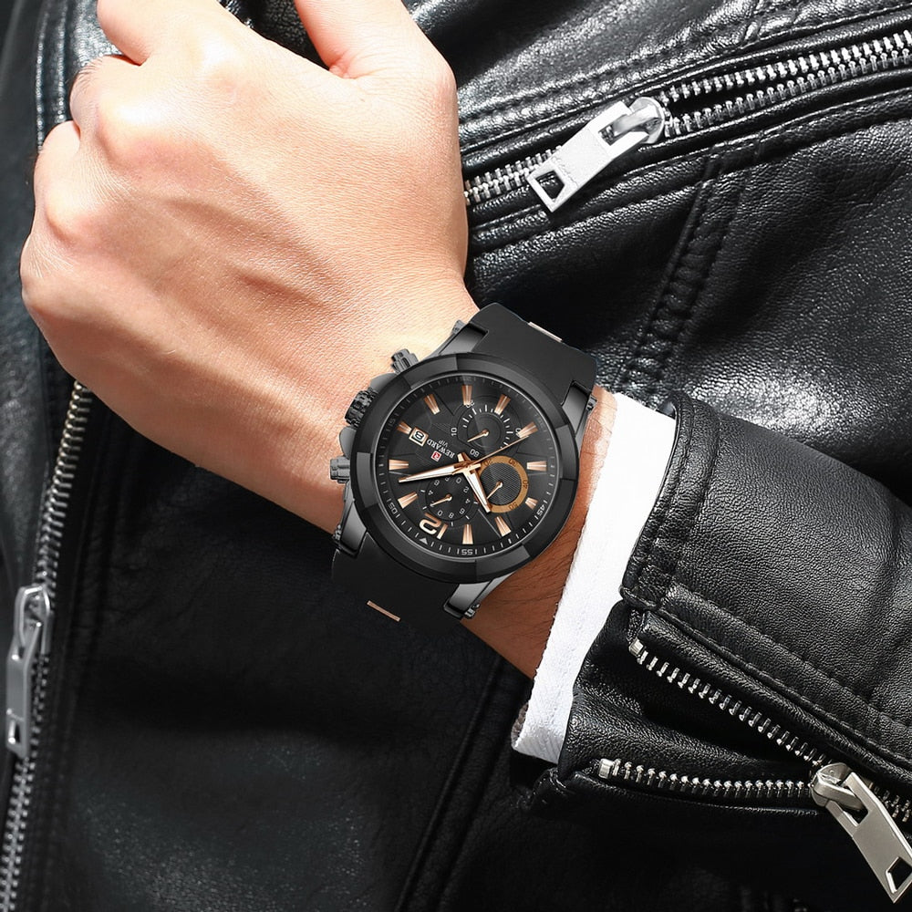 REWARD Watch Men Silicone Big Dial Waterproof Watches Men Sport Quartz Wristwatch Chronograph Top Luxury Brand Relogio Masculino Enfom Clothing