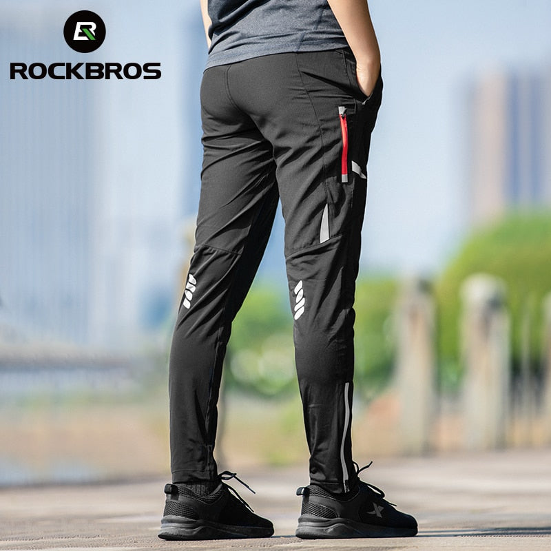 ROCKBROS Light Comfortable Cycling Pants Men Women Spring Summer Breathable Hight Elasticity Sports Pants Reflective Trousers Enfom Clothing