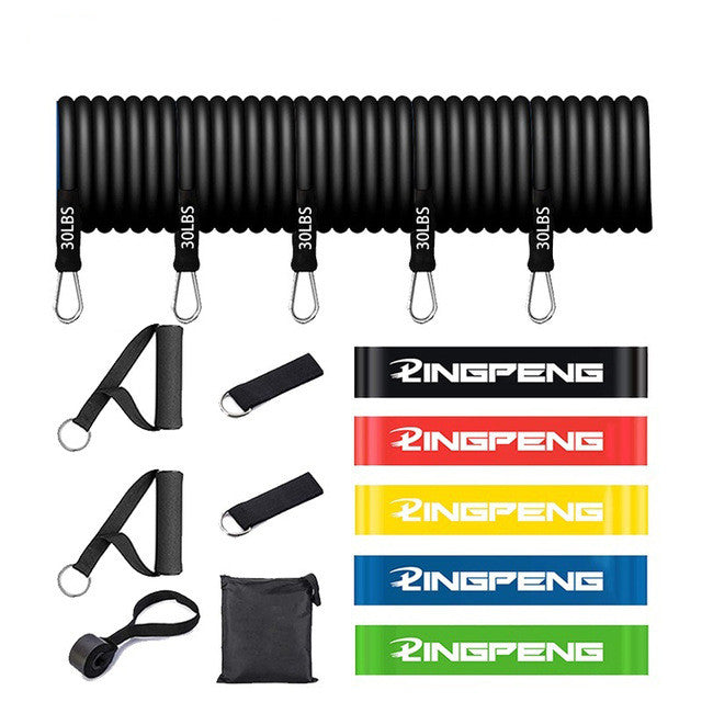 Resistance Bands Set 7 Piece Exercise Band Portable Home Gym Enfom Clothing