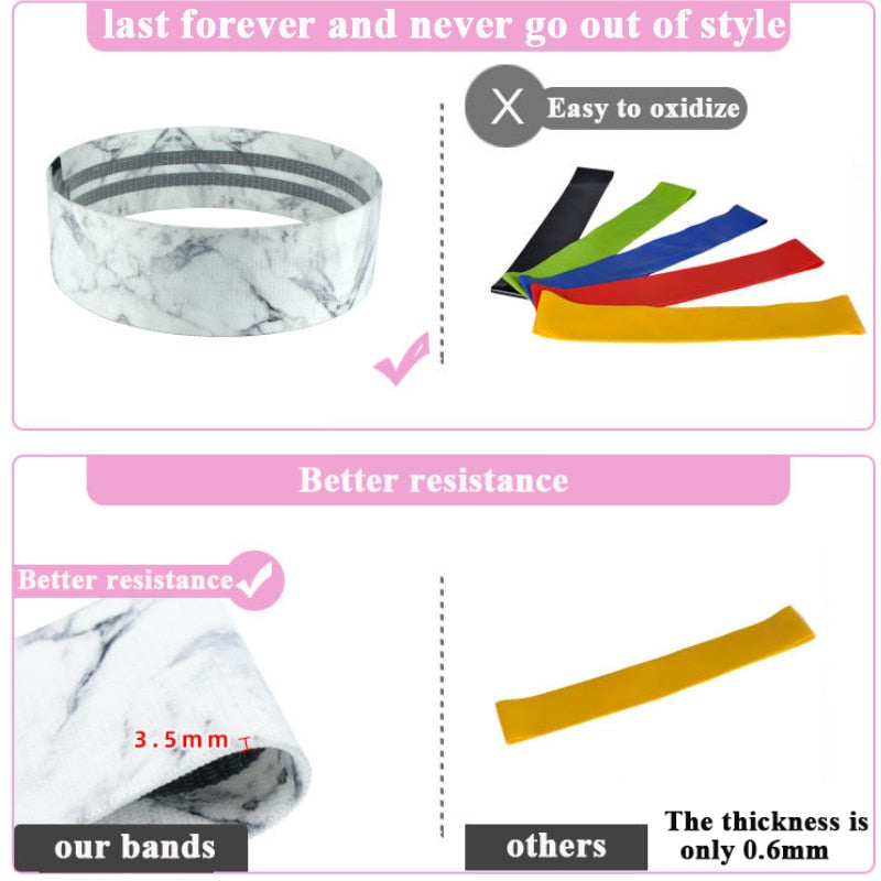 Resistance Bands Set Fitness Exercise Elastic Booty Bands Logo Training Workout Sport Yoga Strength Gym Equipment Enfom Clothing