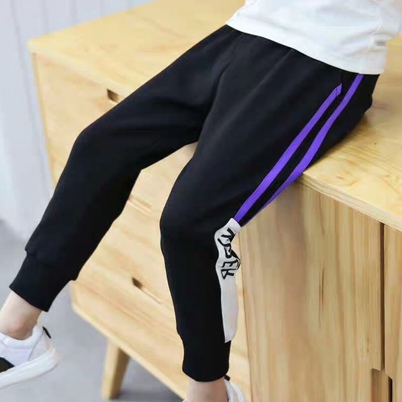 Retail New Girls Pants For 3-10 Yeas Fashion Letter Boys Girls Casual Sport Pants Cotton Kids Children Trousers Enfom Clothing