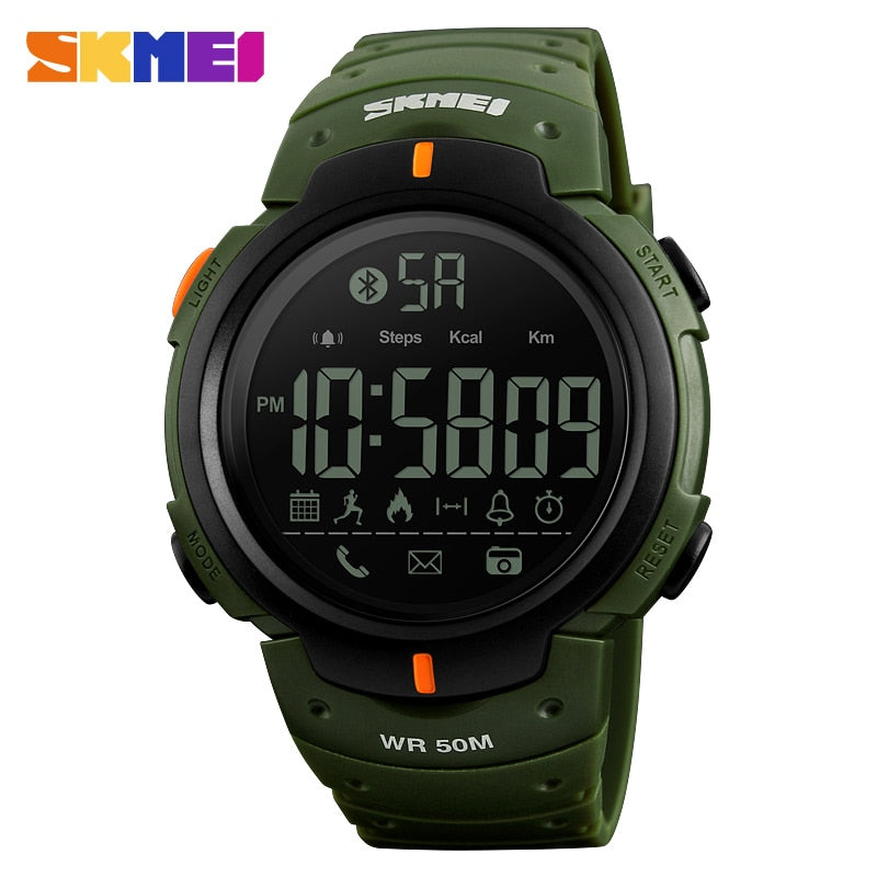 SKMEI Men Smartwatch Sport Digital Watches APP Remind Passometer Waterproof Smart Watch Bluetooth-compatible Reloj inteligente Enfom Clothing