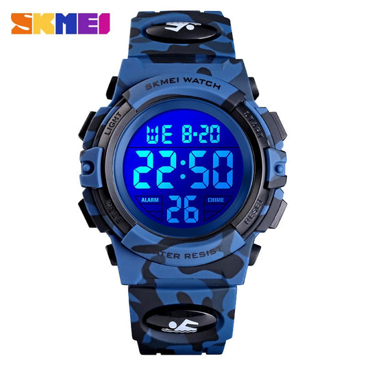 SKMEI Military Kids Sport Watches 50M Waterproof Electronic Wristwatch Stop Watch Clock Children Digital Watch For Boys Girls Enfom Clothing