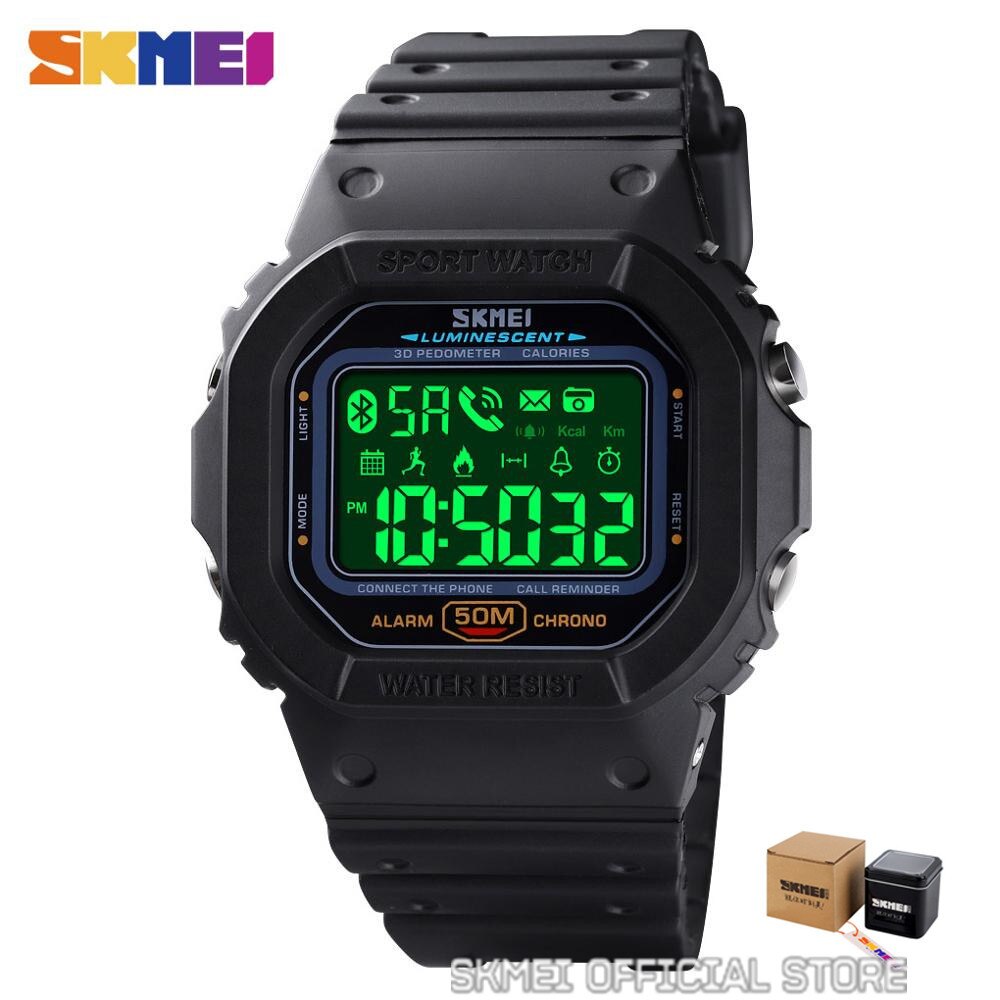 SKMEI Top Brand Smartwatch Men Electronic Watches Mens Pedometer Calorie Tracker For Huawei Iphone reloj inteligente Sport 1629 Enfom Clothing