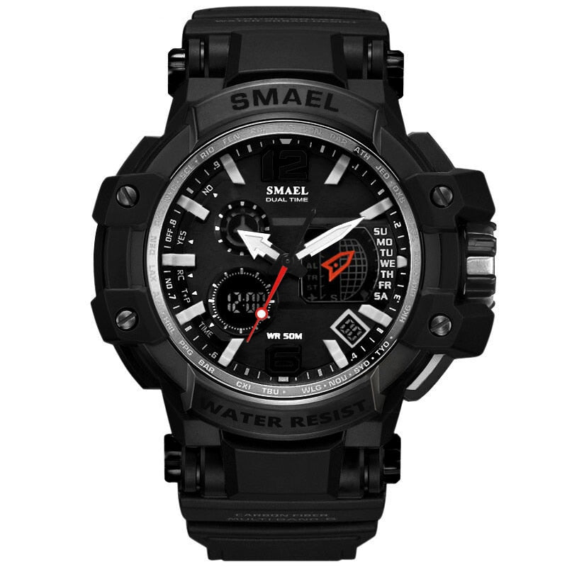 SMAEL Men Quartz Digital Watch Men‘s Sport Watches Electronic Military Wrist watch Male Waterproof Clock 1509 Relogios Masculino Enfom Clothing