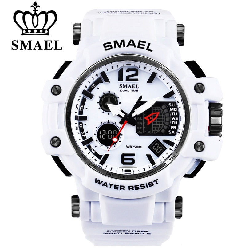 SMAEL Men Quartz Digital Watch Men‘s Sport Watches Electronic Military Wrist watch Male Waterproof Clock 1509 Relogios Masculino Enfom Clothing