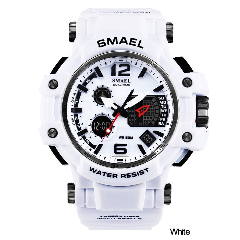 SMAEL Men Quartz Digital Watch Men‘s Sport Watches Electronic Military Wrist watch Male Waterproof Clock 1509 Relogios Masculino Enfom Clothing