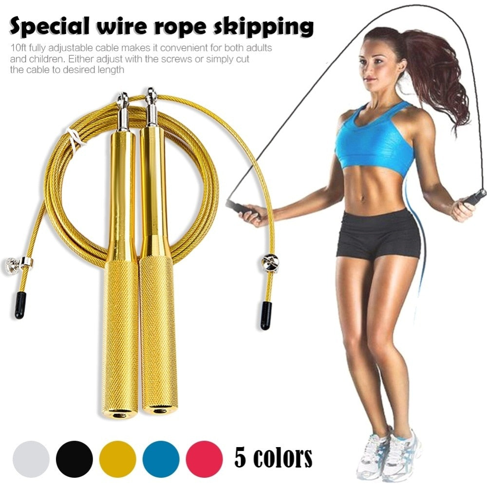 Sport Crossfit Speed Jump Rope Ball Bearing Aluminum Alloy Metal Handle Skipping Stainless Steel Cable Fitness Equipment Enfom Clothing